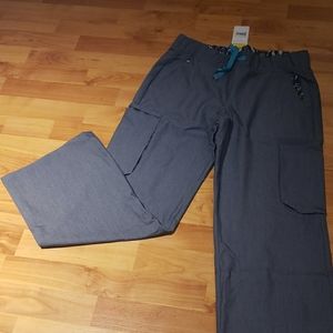 Women's Grey FIGS Wide Legged Scrubs